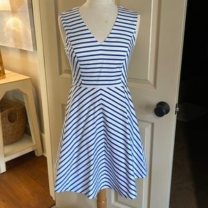 Draper James Blue and White Striped Dress